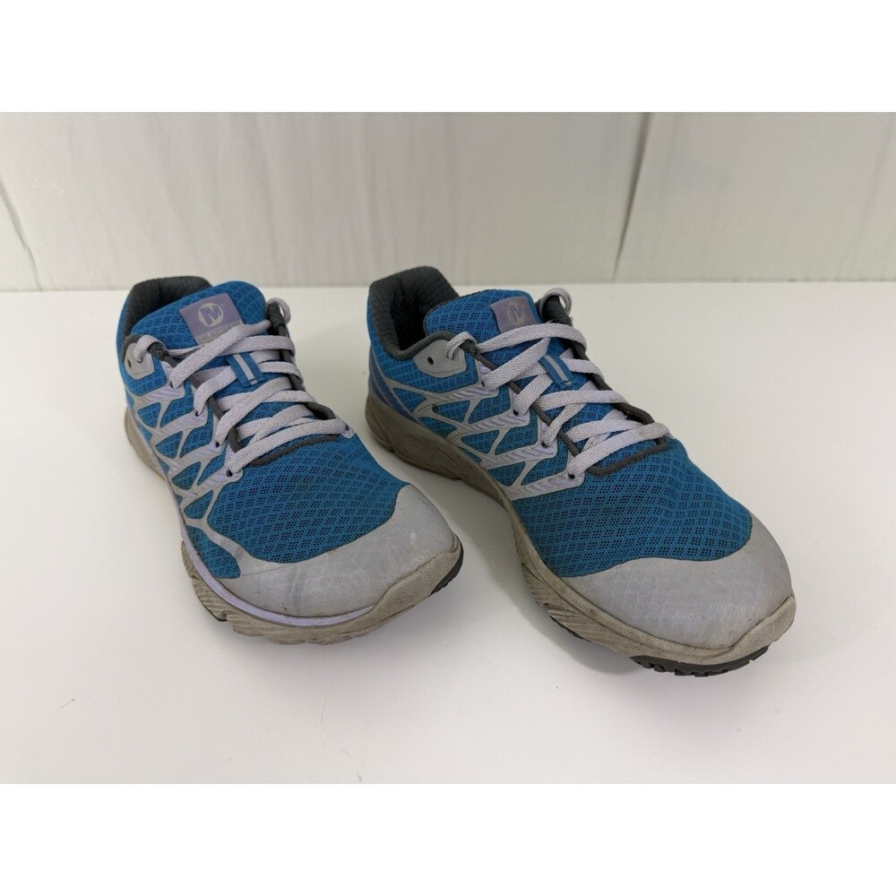 Merrell Bare Access Blue Silver Vibram Bound Performance Womens Sneakers Sz 9.5